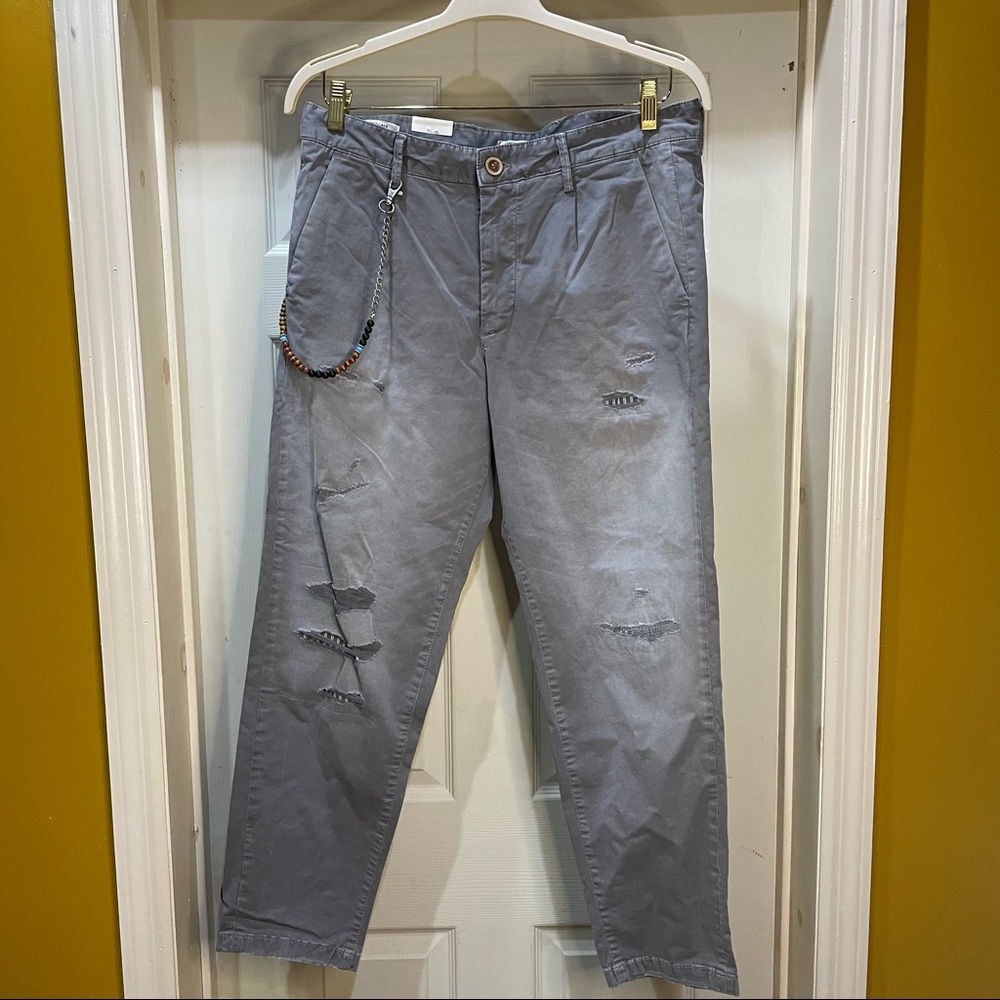 Gray Jack and Jones Pants with Rips